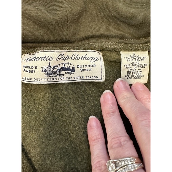 Authentic Gap Clothing Men's Green Pullover 1/4 Zip Sweatshirt Hoodie Size Small - Picture 5 of 10